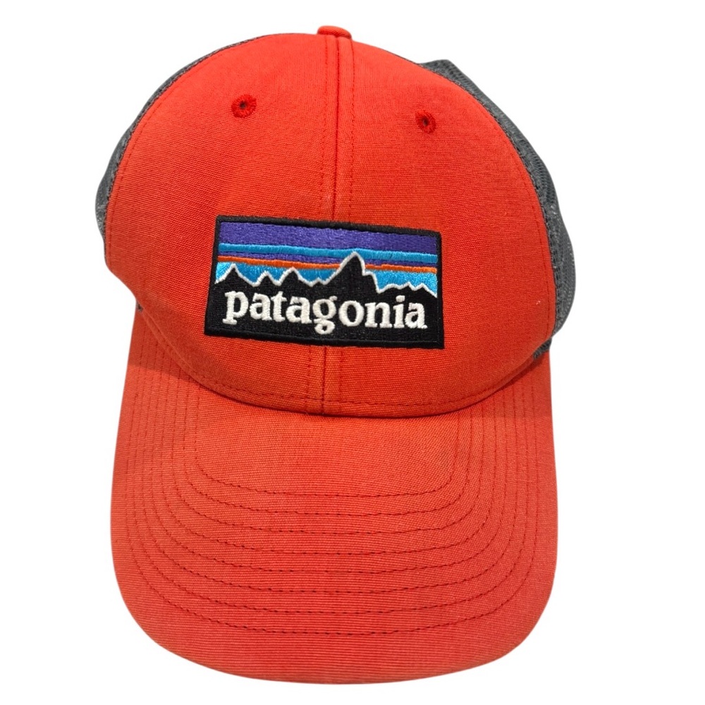 Patagonia Vibrant Orange and Gray Snap Back Hat